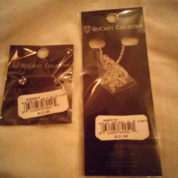 MLB SF Giants Necklace & Earrings - Picture 4 of 4